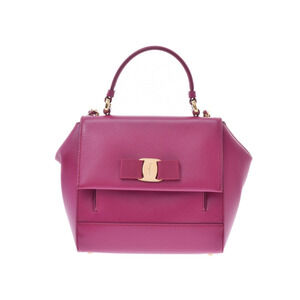 Ferragamo Vara Handbag Sangria GG Leather